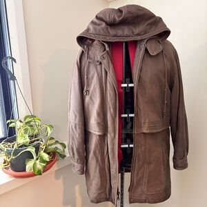 Brown Vintage Leather Parka Women’s Medium/Large